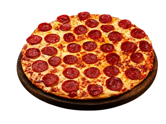Cheezious Thin Crust Beef Pepperoni Pizza with smoky beef pepperoni on an extra-thin crisp base
