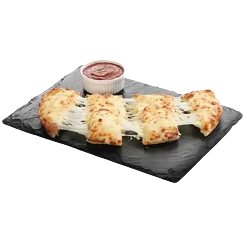 Cheezious Cheesy Sticks — fresh-baked bread stuffed with melted mozzarella, served with creamy dip sauce